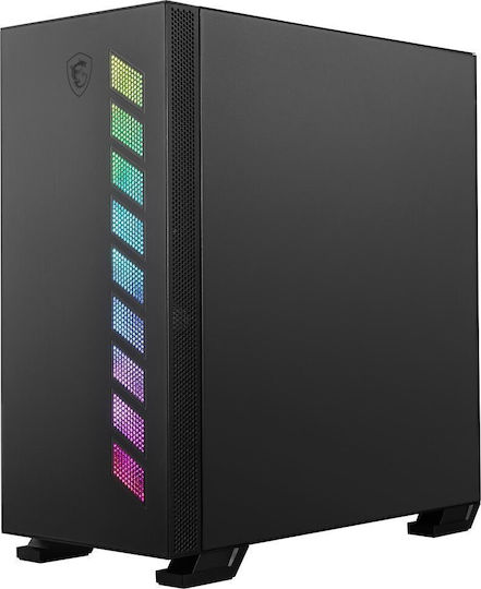 MSI MAG Vampiric 300R Gaming Midi Tower Κουτί Υπολογιστή με Πλαϊνό Παράθυρο και RGB Φωτισμό Μαύρο