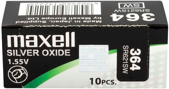 Maxell 364 Μπαταρία Silver Oxide Ρολογιών SR621SW 1.55V 1τμχ
