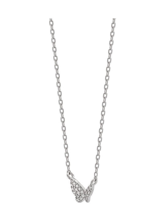Kiriakos Gofas Charm mit Design Schmetterling aus Silber mit Zirkon