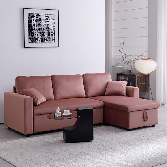 Kamore Γωνιακός Καναπές Κρεβάτι Βελούδινος 223x146x85εκ. Kamore Γωνιακός Καναπές Κρεβάτι Βελούδινος 223x146x85εκ.