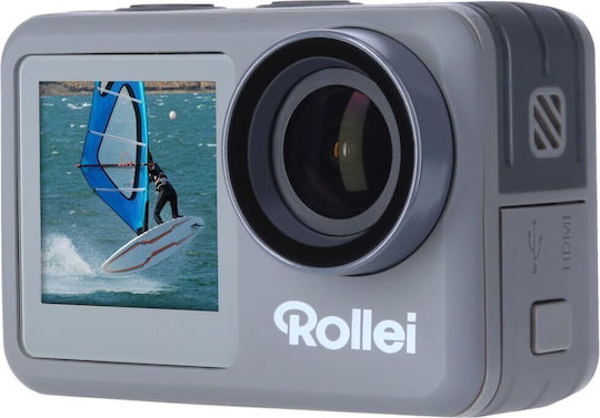 Rollei 9S Plus Action Camera 4K Ultra HD Underwater (with Case) with Touch Screen 1.33" and Wi-Fi Silver