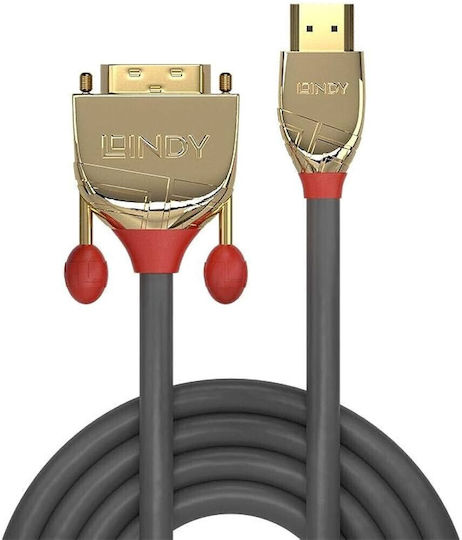 Lindy Кабел DVI-D мъжки - HDMI мъжки 1м Черен (36194)