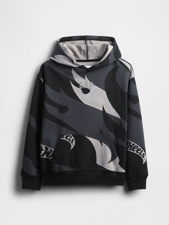 Bluza Cu Glugă și Buzunare Pentru Copii Pebble Gri