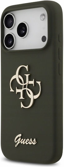Guess Silicone Big 4g Script Back Cover Silicone Khaki (iPhone 17 Pro)