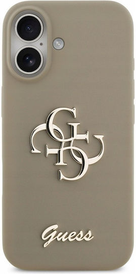 Guess Silicone Big 4g Script Umschlag Rückseite Silikon Braun (iPhone 17)