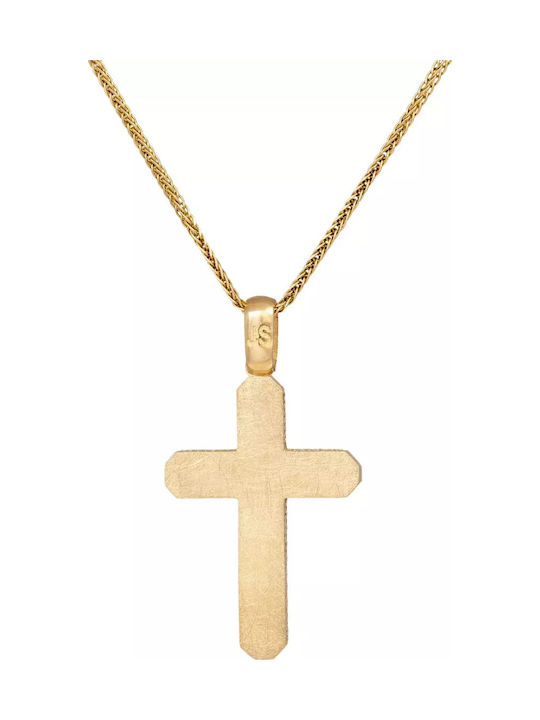 Gold Kreuz 14K Beidseitig
