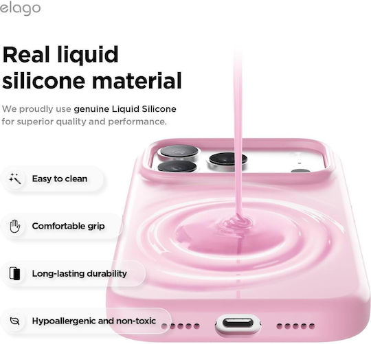 Elago Back Cover Σιλικόνης / Πλαστικό Ροζ (iPhone 17 Pro)