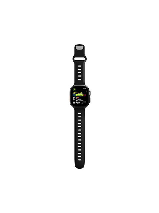 Nomad Λουράκι Σιλικόνης με Pin Μαύρο (Apple Watch 44/45/46mm/Ultra 49mm)