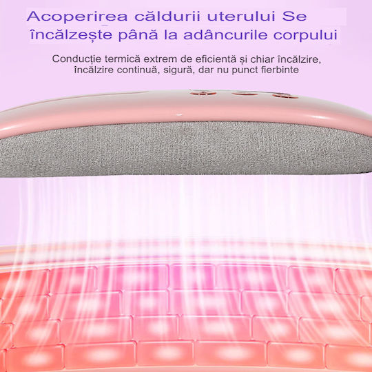 Arvada Relief Ng01 Dispozitiv de Masaj cu Încălzire Lombară pentru Ameliorarea Durerilor Menstruale 3 Niveluri de Încălzire și Vibrație Abdomen Spate Inferior Portabil cu Baterie Roz