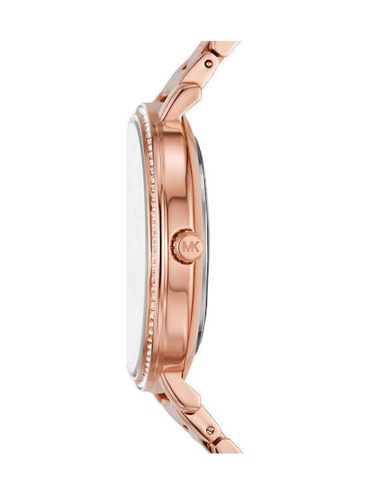 Michael Kors Watch Γυναικείο Ρολόι 38mm Μπαταρίας με Ροζ Μεταλλικό Μπρασελέ