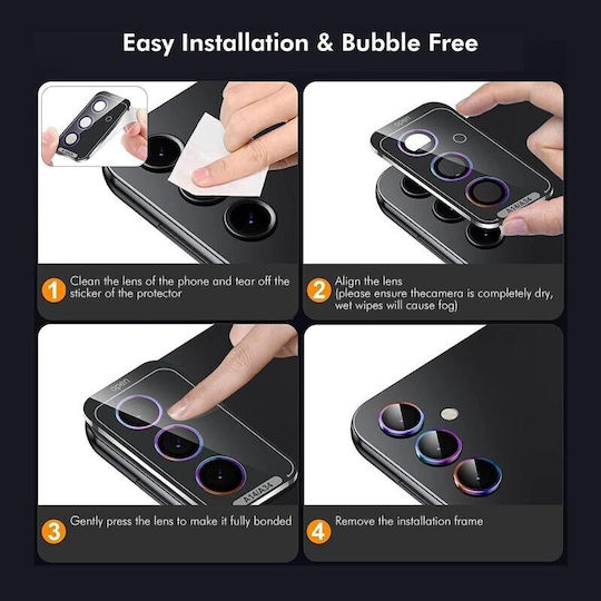 Enkay Camera Protection Tempered Glass Black for the Samsung Galaxy S25 FE 5G
