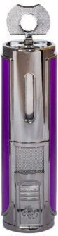 Rocky Patel Envoy Feuerzeuge 5xjet Silber-Lila Punch