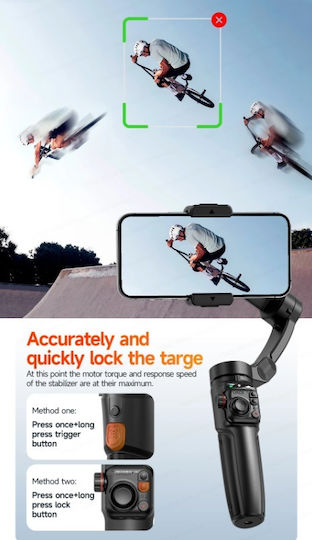M05 Phone Gimbal with 3 Axis Stabilization and 5 Operating Hours Black