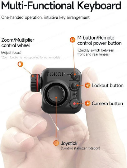 M05 Phone Gimbal with 3 Axis Stabilization and 5 Operating Hours Black