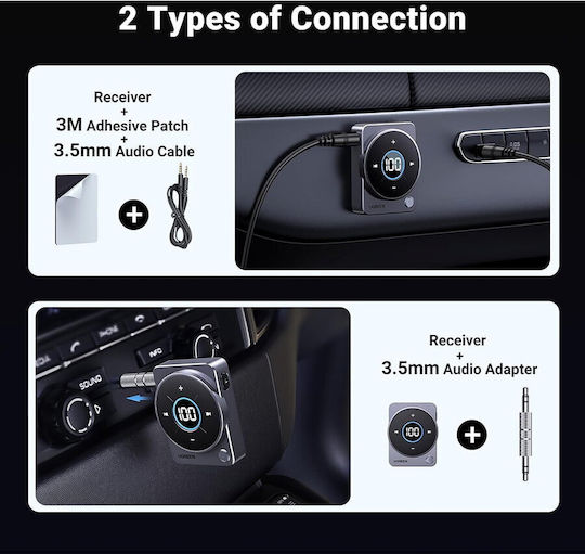 Bluetooth Адаптер За Аукс Жак Ugreen Cm724 35003 Сив