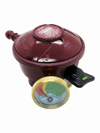 Coral Gas Prime Gas Regulator with Manometer Red