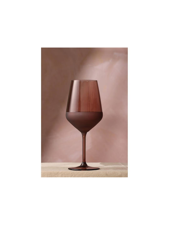 Set Gläser für Weißwein aus Glas in Braun Farbe 4Stück