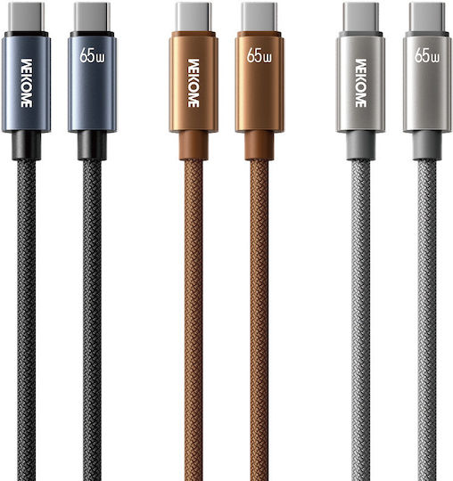 WK USB 2.0 Cable USB-C Male - USB-C 65W PD Black 1.2m 250925