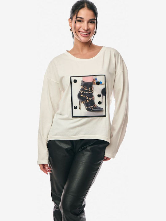Women's Blouse Long Sleeve Ecru