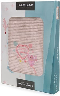 Naf Naf Decke Kinderbett Waffel Rosa