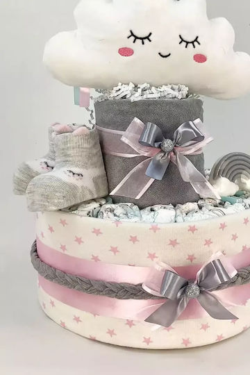 Dama Koupa Handmade Diaper Cake pentru Fetiță