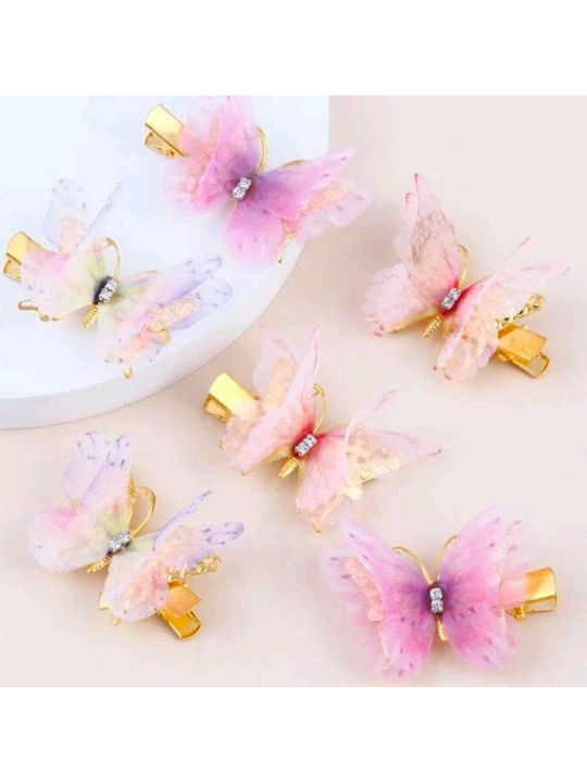 Elecool Butterfly 3D Kids Hair Clip in Pink Color