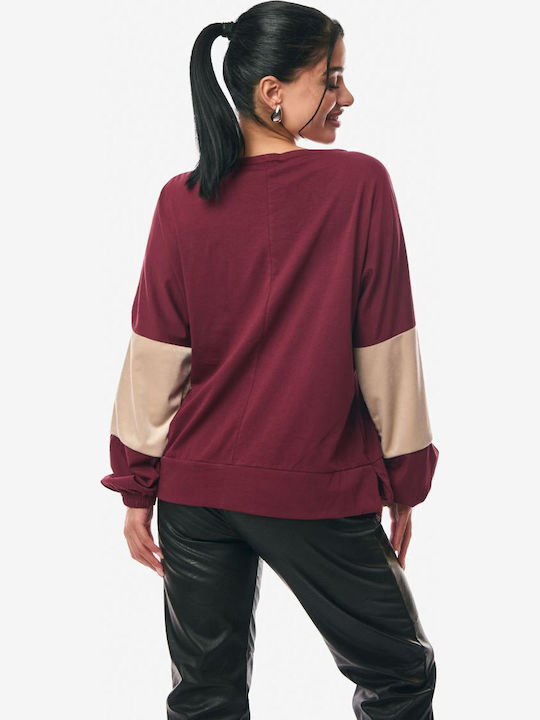 Women's Blouse Cotton Burgundy