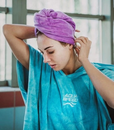Aquaspeed Кърпа Коса Микрофибър Син