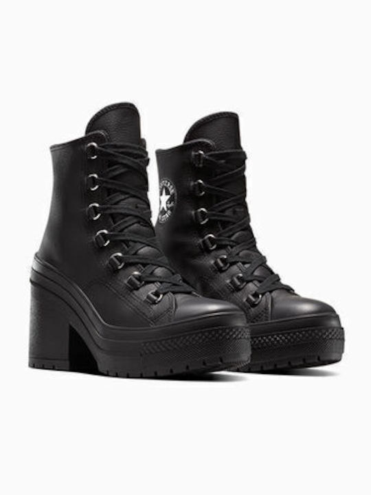 Leather Women's Ankle Boots Black