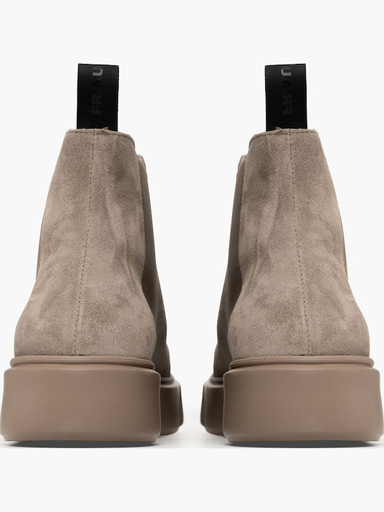 Leather Women's Ankle Boots Brown