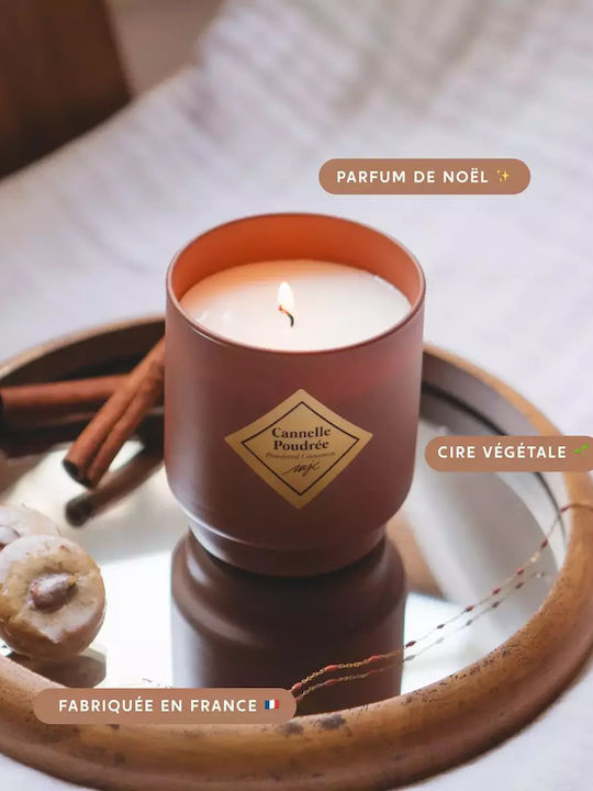 My Jolie Candle Χριστουγεννιάτικο Κερί Καφέ 8x8εκ.