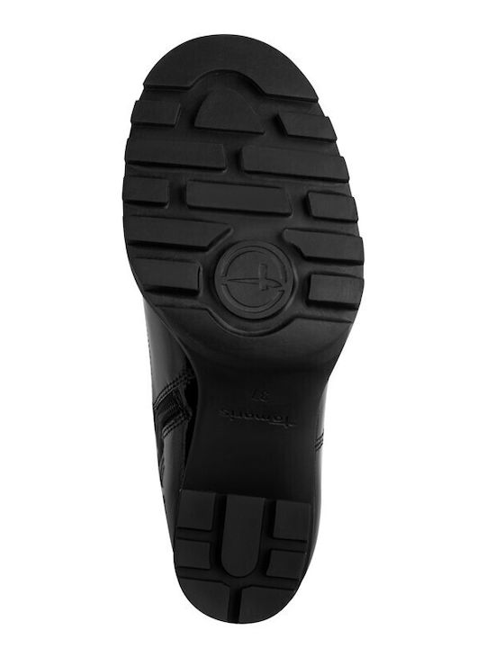 Stiefeletten Damen aus Lackleder Schwarz