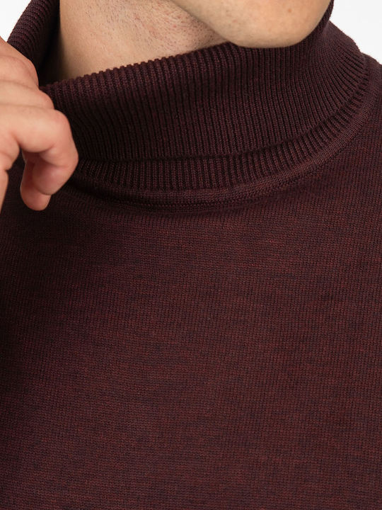 Long Sleeve Burgundy Melange Blouse