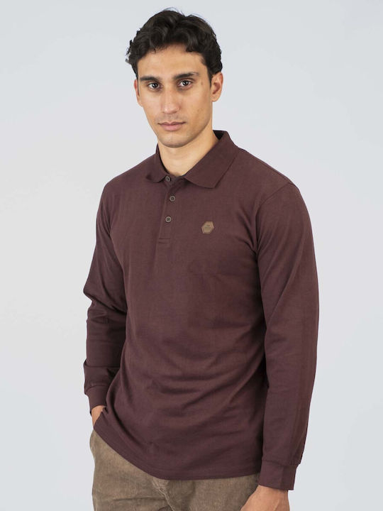 Polo Short Sleeve Burgundy Blouse