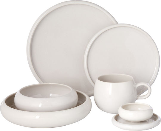 Butlers Teller Nudeln Keramik Beige mit Durchmesser 24cm
