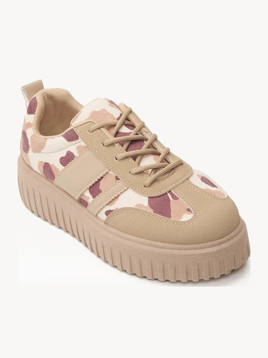 Adidași Flatform Bej Talpă Groasă