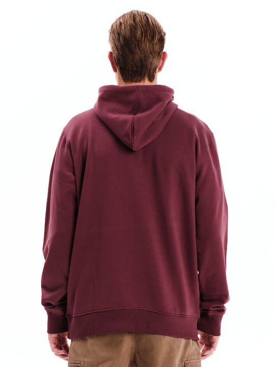 Hooded Burgundy Sweatshirt