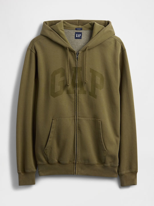 Arch Logo Sweatshirt with Hood Dark Olive