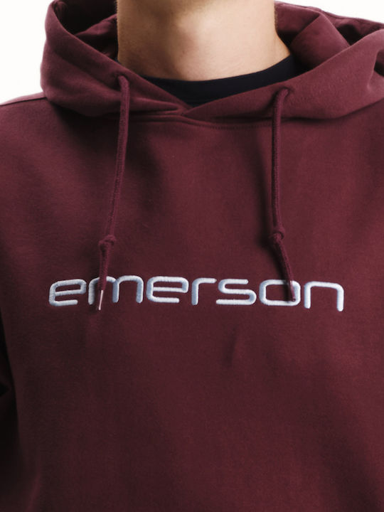 Sweatshirt With Hood Burgundy