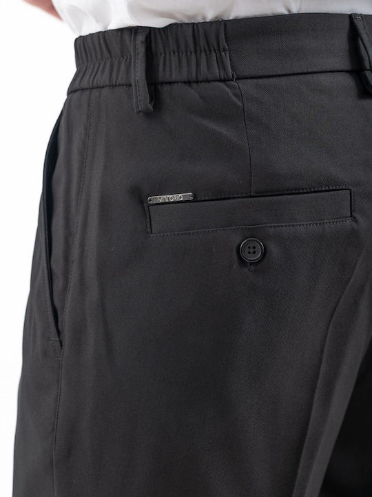 Hose Elastisch in Geradem Schnitt Black