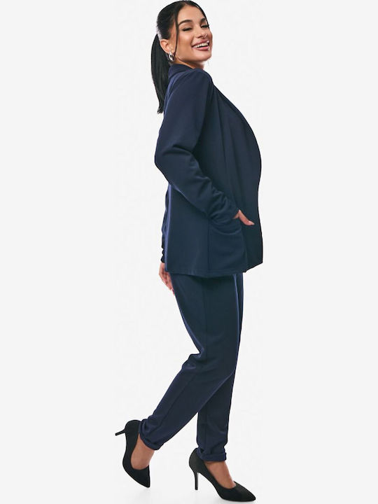 Women's Blue Set with Pants in Relaxed Fit