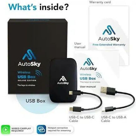 Car Carplay & Android Auto Adapter Autosky Ai Box Lite