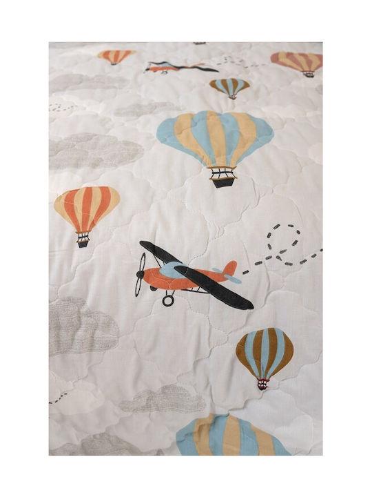 Naf Naf Σετ Παιδικό Κουβερλί Μονό με Μαξιλαροθήκη Grey 160x240εκ.
