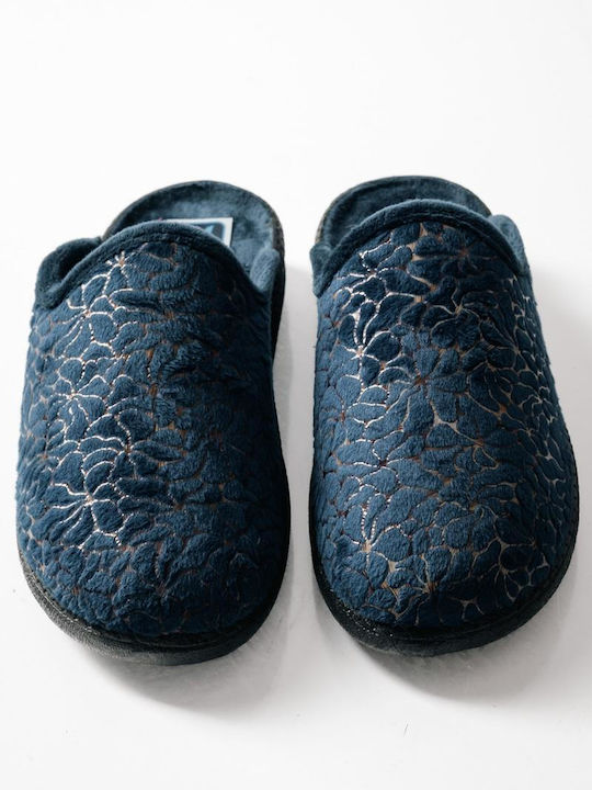 Anatomische Damen Hausschuhe Blau