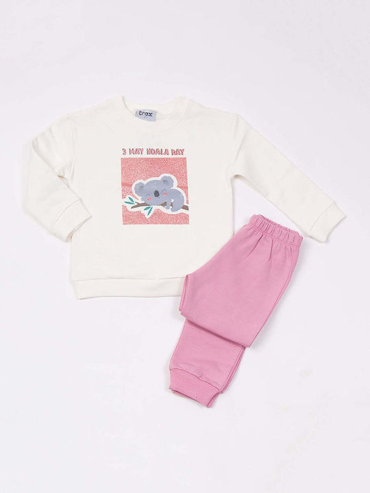 Kids Sweatpants Set White 2pcs