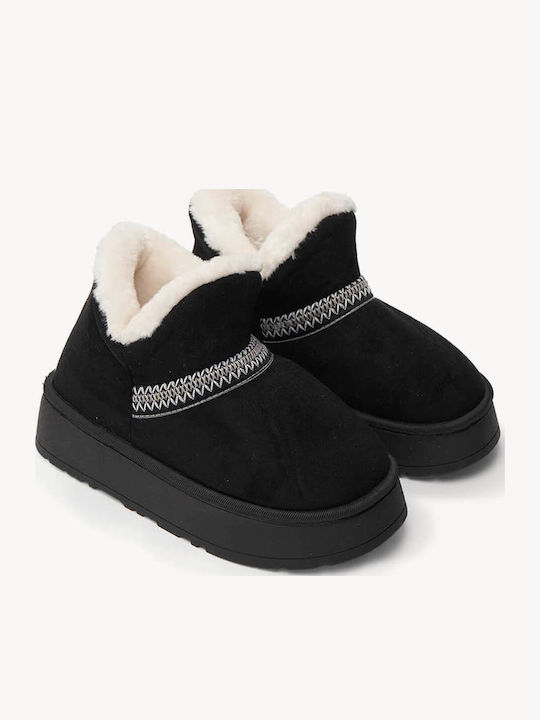 Black Fur Lined Zigzag Tape