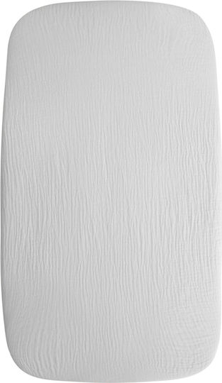 Kidizi Set Cu Cauciuc Gri 90x50cm Lenjeri De Patut Bebe