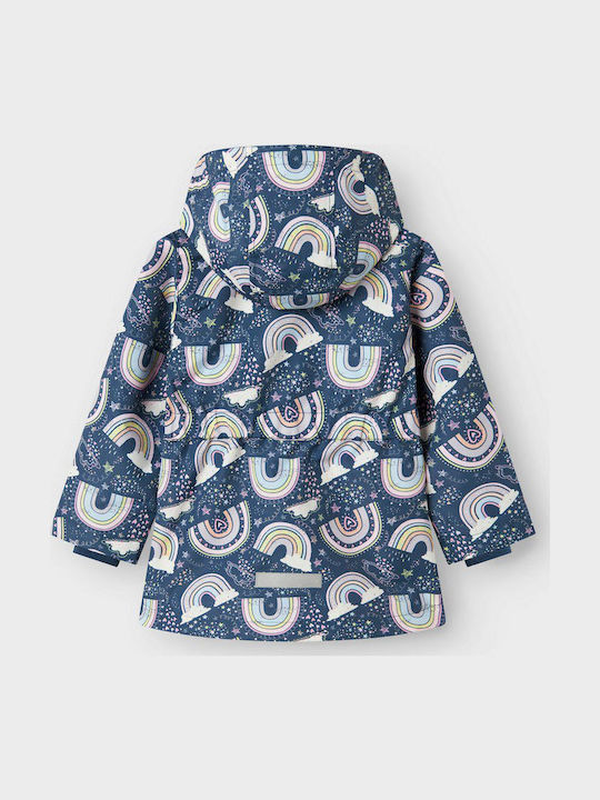 Kids' Casual Jacket with Hood Blue/Pink