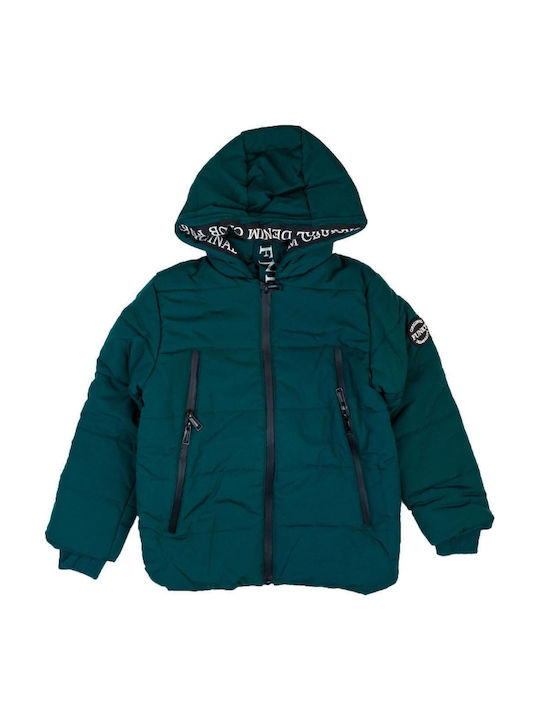 Kids' Casual Jacket Short with Hood Green