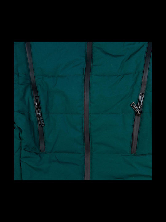 Kids' Casual Jacket Short with Hood Green